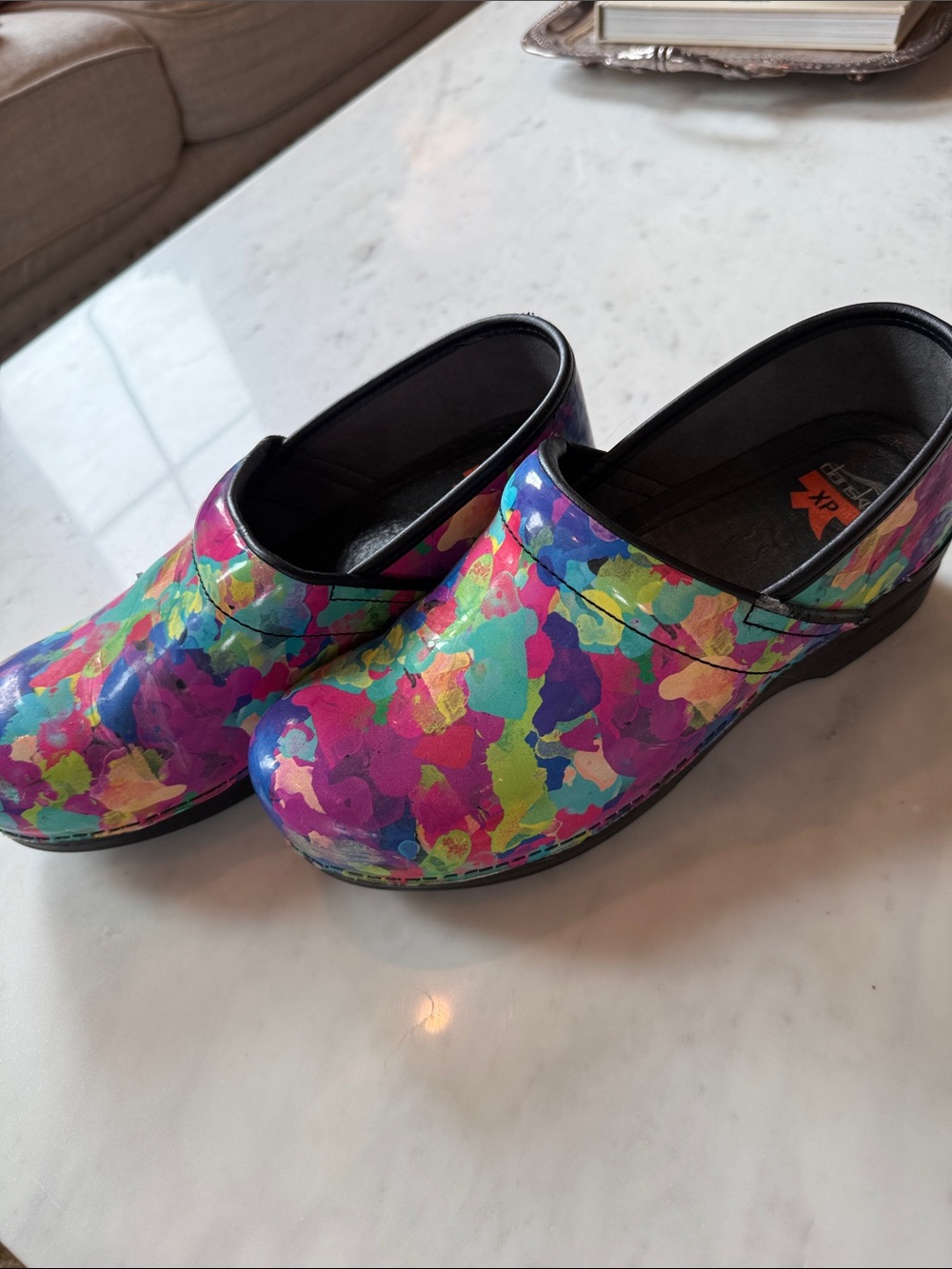 Dansko Colorful “Paint Splatter” Clogs
